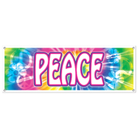 All-Weather Peace Sign Banner - 152.4cm x 53.3cm*
