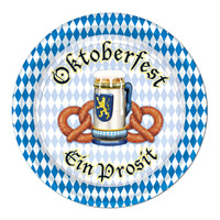 Oktoberfest Printed Paper Plates (18cm) - Pk 8