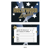 Hollywood Lights Invitations - 8/pkg, 10.16cm x 13.97cm*