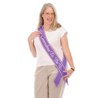 "Grandma To Be" Purple Satin Sash