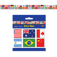 All-Weather International Flag Party Tape - 7.6cm x 609.6cm