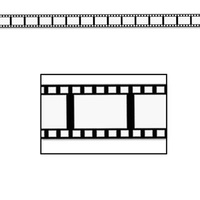 Filmstrip Poly Decorating Material -  7.62cm x 1524cm