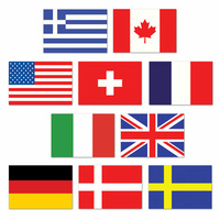 10 Mini International Flag Cutouts*