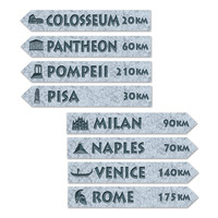 4 Italian Street Sign Cutouts