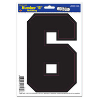 Black "6" Peel 'N Place - 15.2 x 21.6cm**