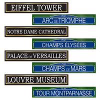 4 French Street Sign Cutouts