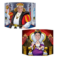 King & Queen Photo Prop - 2 sides w/ different designs