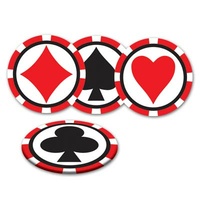 Casino Coasters - 8/pkg, 8.89cm