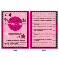 Bachelorette Scavenger Hunt Game 8-Pack