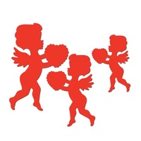 6 Printed Cupid Cutouts