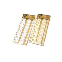 Adhesive Lace Strips - White/Cream - Pk3*