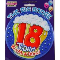 Giant Age Badge - 18th Birthday - Blue