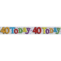 40th Birthday Holographic Banner- 2.6m
