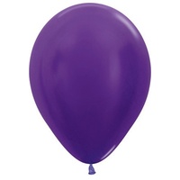 5" Metallic Purple Balloons - Pk100