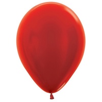 5" Metallic Red Balloons - Pk100