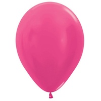 5" Metallic Fuchsia Balloons - Pk100