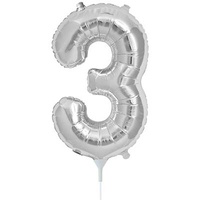 16" #3 Silver Foil Balloon