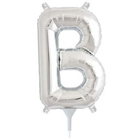 Alphabet Silver Foil Balloon - 16" - B