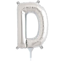Alphabet Silver Foil Balloon - 16" - D