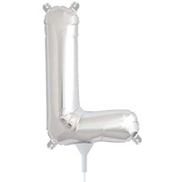 Alphabet Silver Foil Balloon - 16" - L