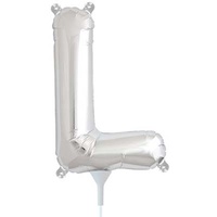 Alphabet Silver Foil Balloon - 16" - L