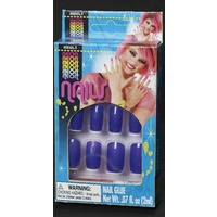 Neon Finger Nails-Purple