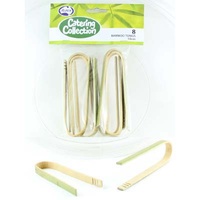 Bamboo tongs - 10cm, Pk 8.