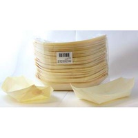 Wooden Food Boat 7x16.5cm - Pk 50