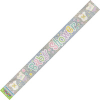 Baby Shower Dots Holographic Foil Banner - 2.74m