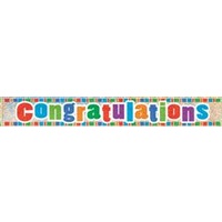 Congratulations Holographic Foil Banner - 3.65m