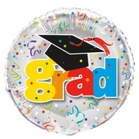 18" 'Grad' Printed Foil Balloon*