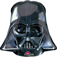 Gloss Black Darth Vader Helmet Foil Balloon (63 cm)