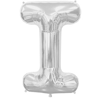 34" Letter I Silver Foil Balloon