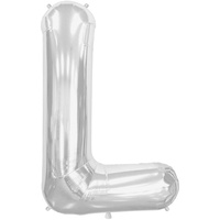 34" Letter L Silver Foil Balloon