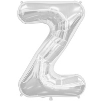34" Letter Z Silver Foil Balloon