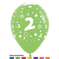 12" All Around No. 2 Asstd Colour Balloons - Pk 50*
