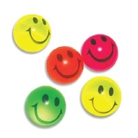 FAVOUR SMILEY BOUNCING BALLS 5PCS