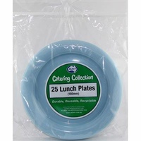 Light Blue Plastic Lunch Plate - Pk 25