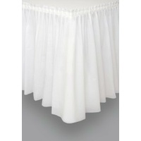White Plastic Table Skirt (73.6cm x 4.26m)
