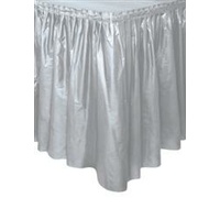 Silver Tableskirt 29" X 14'
