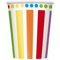 Rainbow Paper Cups - Pack of 8