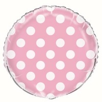 Light Pink Dots 18" Foil Balloon*