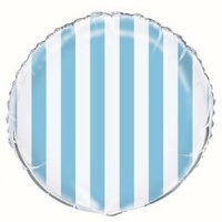 Pastel Blue Stripes 18" Foil Balloon*