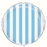 Pastel Blue Stripes 18" Foil Balloon