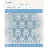 Teddy bear favours - blue.