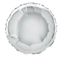 Silver Round 18" Foil Balloon