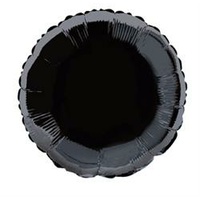 Black Round 18" Foil Balloon