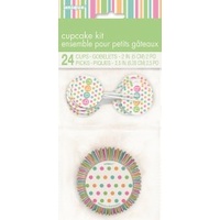 Pastel baby shower cupcake kit.