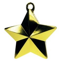 Star balloon weight in metallic gold.