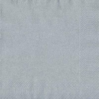 Silver Paper Napkins (3ply) - Pk 20